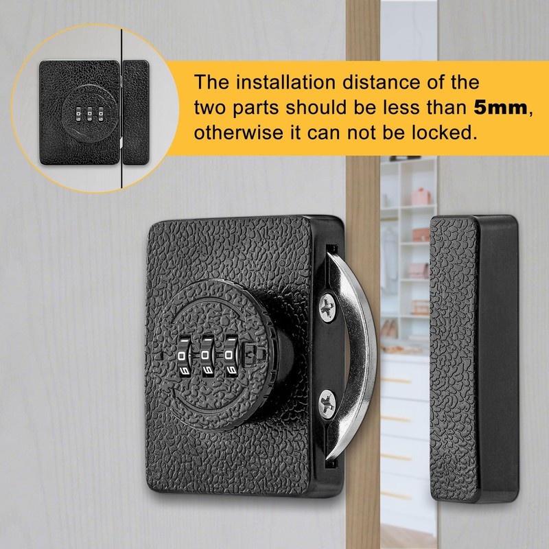 Lpraer 2 Pack Combination Cabinet Hasp Locks, Keyless Cabinet Lock