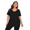 BELAROI Women Plus Size V-Neck Tunic Top Loose T Shirt