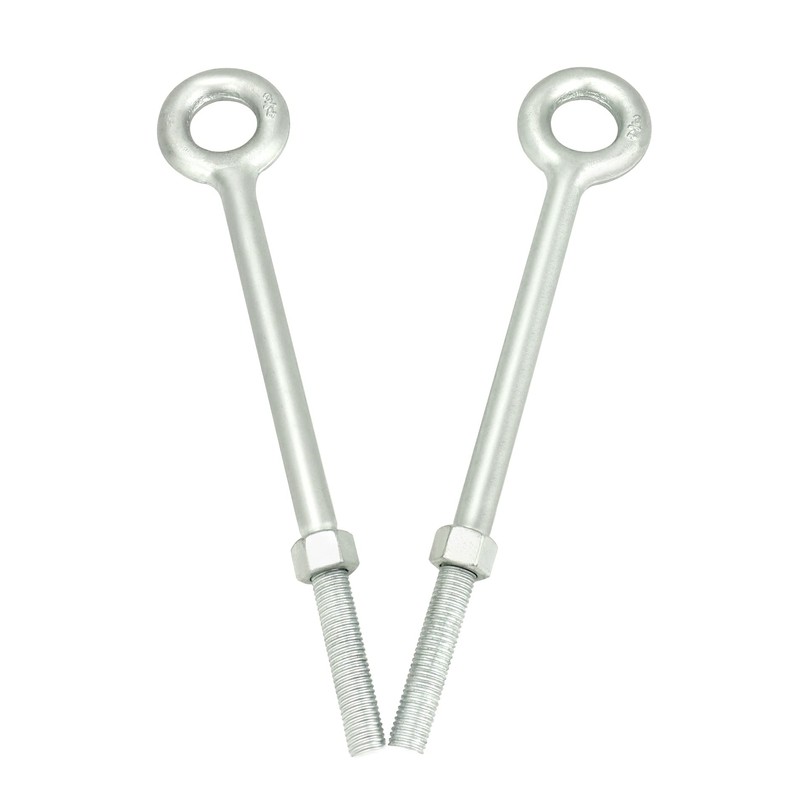 QWORK Eye Bolt with Nuts, 3/4'' x 12" Galvanized Eye