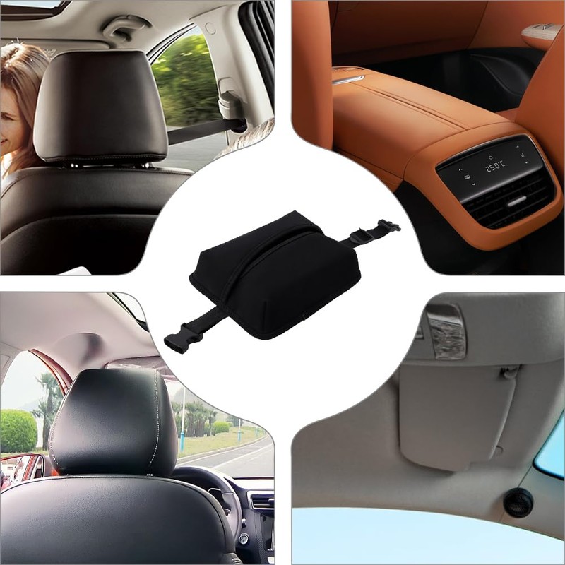 Car Tissue Holder,Tissue Box Cover for Car - Decorative Portable