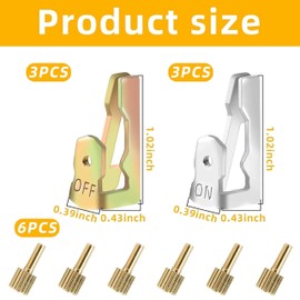 Replacement Time Switch Trippers for Intermatic T100 Series Pool Timers -3 ON / 3OFF Clips with 8 Screws (6-Pack)