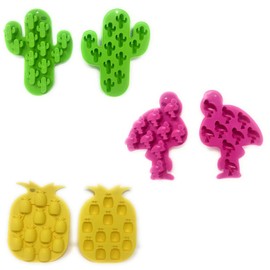 Silicone Ice Cube Trays Shapes Set Of 6 Pcs - Including Cactus Silicone Mold, Flamingo And Pineapple Mold - Cute Ice Molds, 2 Pcs Each Style Cute Ice Cube Tray Silicone Molds - Ice Molds Fun Shapes