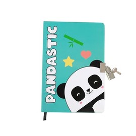 I-TOTAL ® - Secret Diary with Padlock and Two Keys | Secret Diary 80 Pages DOT Pages (Panda)