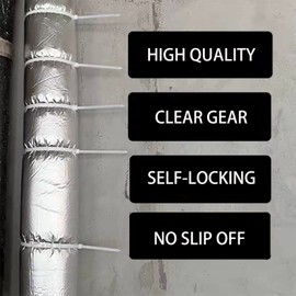 Long White Zip Ties 36 inch Heavy Duty, Premium Large Zip Ties 36 inch Cable Ties with 175 lbs Thick Zipties for HVAC Outdoor use, 12 PCS