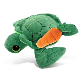 DolliBu Happy Easter Big-Eyed Sea Turtle Soft Plush with Carrot - Cute Stuffed Animals with Carrot Plush Toy, Spring Easter Plush Animal - 6 Inches