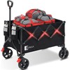 Sunula Collapsible Foldable Wagon Cart with 330lbs Weight Capacity, Heavy