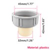 Qrity 1 Piece Kitchen Sink Drain Pipe Connector 45 mm