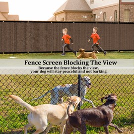 Amagenix Privacy Fence Screen 6'X26' Customized Size Brown Heavy Duty Fencing Mesh Shade Net Cover with Brass Grommet for Chain Link, Deck Patio Backyard Outdoor Pool Porch Railing, Brown