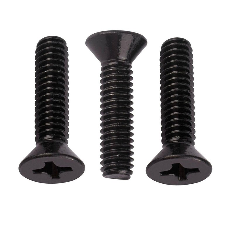 KOSJETHAS #6-32 x 3/8" Flat Head Machine Screws Black Finish