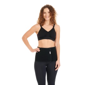 Herzmutter Bauchbinde nach Geburt-OP - Postpartum - Unterstützung nach Schwangerschaft-Kaiserschnitt - Rückbildung - Klettverschluss - 3100 (L, Schwarz)