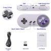 2PCS SNES Controller Gamepad + 2.4GHz USB Receiver Compatible with