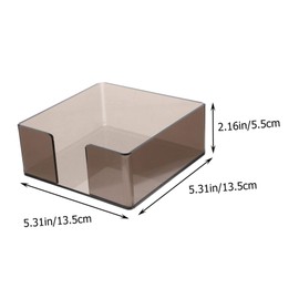 ABOOFAN Acrylic Tissue Box Cover Multi-Function Napkin Holder Deep Brown Desktop Tissue Case for Home and Restaurant