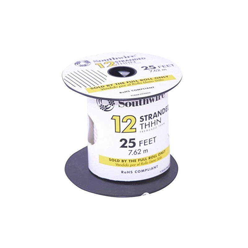 Southwire THHN 12 STR CU BK 25SPC