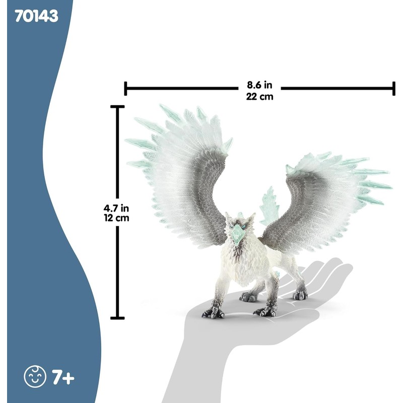Schleich Eldrador Creatures - 13" Ice Griffin Toy - Movable
