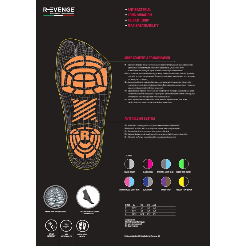 R-evenge technical socks for yoga, pilates, functional training, for the