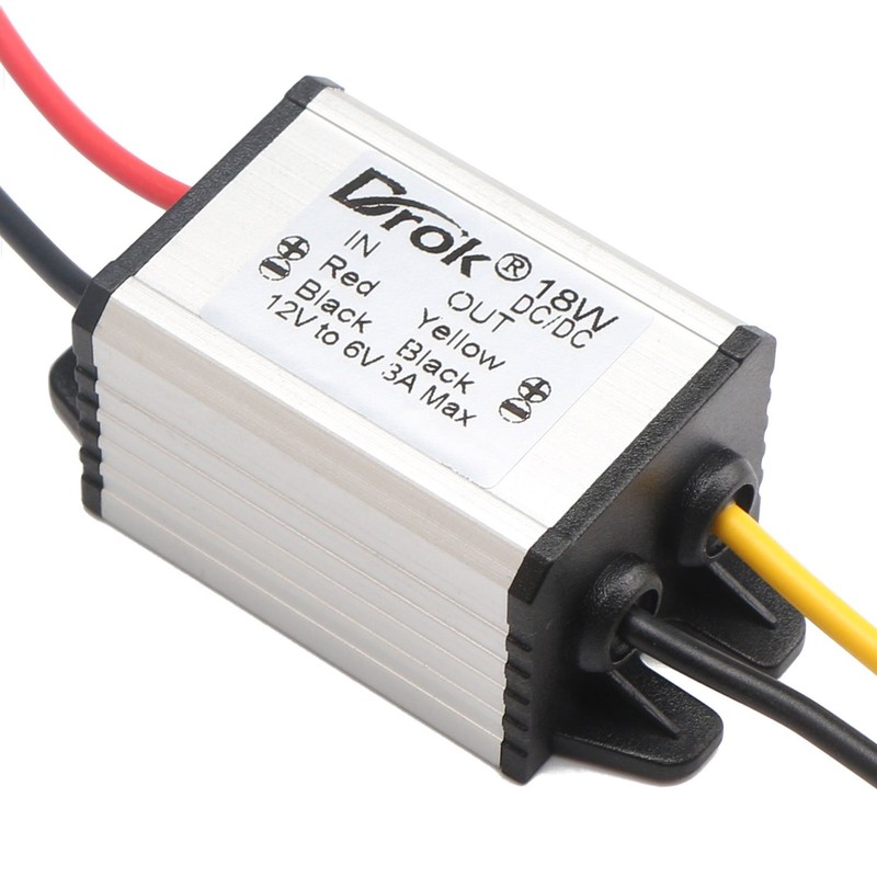 DROK 12V to 6V Step Down Converter, Waterproof DC to