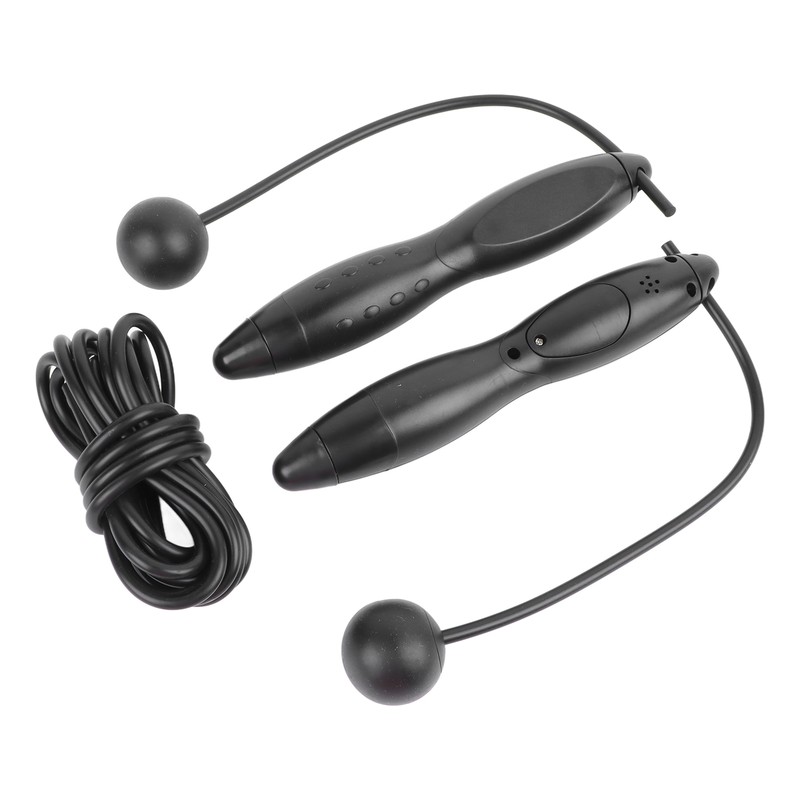 Black Smart Electronic Jump Rope with Counting Function Adult Fitness