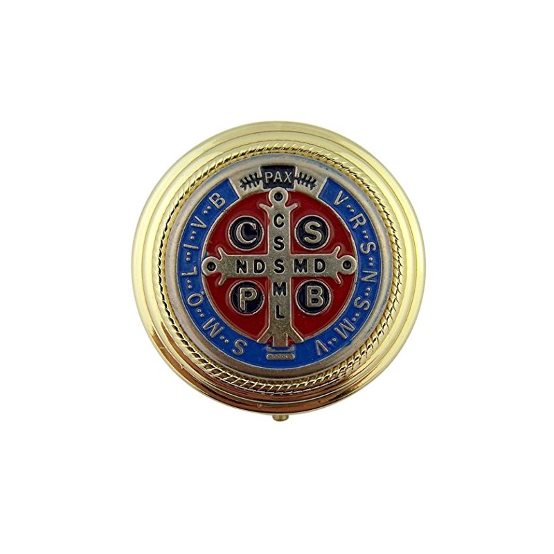 Autom Saint Benedict Cross Eucharistic Host PYX