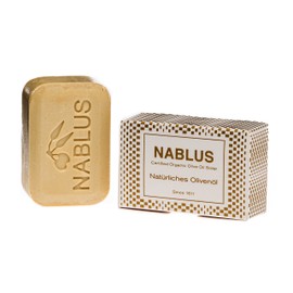 Nablus Soap Natural Olive Oil Soap, Natural Olive Oil, Handmade and Palm Oil Free, 100 g