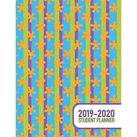 2019 - 2020 Student Planner: Neon Stripes and Flowers - Assignment Tracker, Essay Planner, Chapter Log, Grade Tracker, To-Do Lists, Note Pages, and Project Management