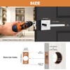 Probrico Square Polished Chrome Passage Door Handle Heavy Duty Keyless