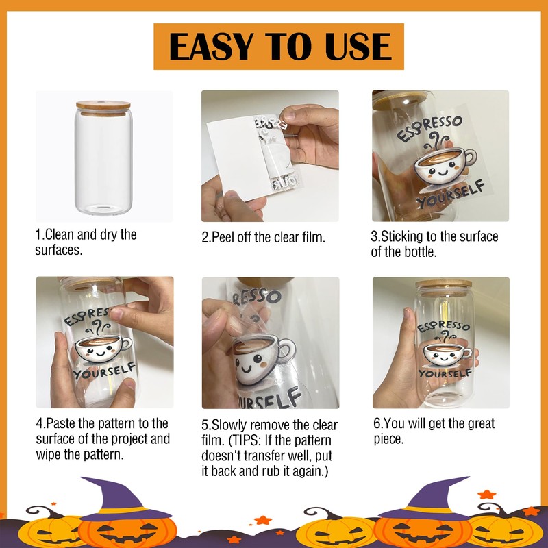 Envolturas UV DTF de Halloween (vaquero de Halloween)