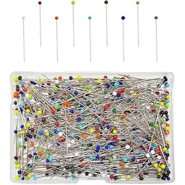 500 PCS Sewing Pins, Ball Glass Head Pins, 1.5 inch Straight Pins, Ball Head Quilting Pins, Straight Pin for Fabric, Quilting Pins for Fabric, Quilting Pins for Dressmaker (Colorful)