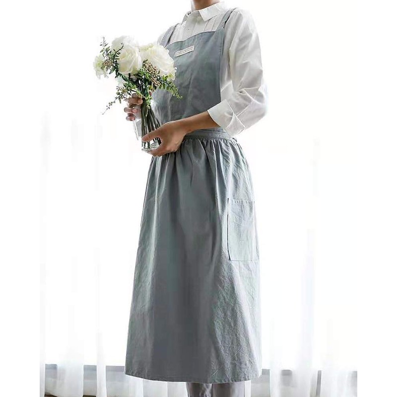 SF-ZXTINP Soft Cotton Kitchen Cooking Apron with Cross Back -