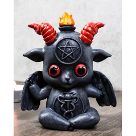 Wicca Occult Pentagram Baphy The Sabbatic Baby Goat Baphomet Meditation Figurine