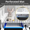 Oneluck Deluxe Rolling Bunny Hutch with Urine Guard,Small Rabbit Cage