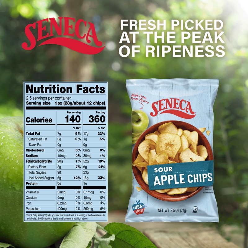 Seneca Sour Apple Chips | Made from Fresh Apples |