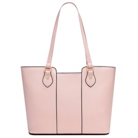 CHICAROUSAL Tote Bag for Women Large Handbags and Purses for Women PU Leather Womens Shoulder Bags (Light Pink)