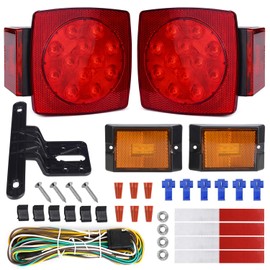 WoneNice LED Submersible Trailer Tail Light Kit, Combined Stop, Taillights, Turn Function, DOT Compliance, IP67 Waterproof and Fully-Submersible