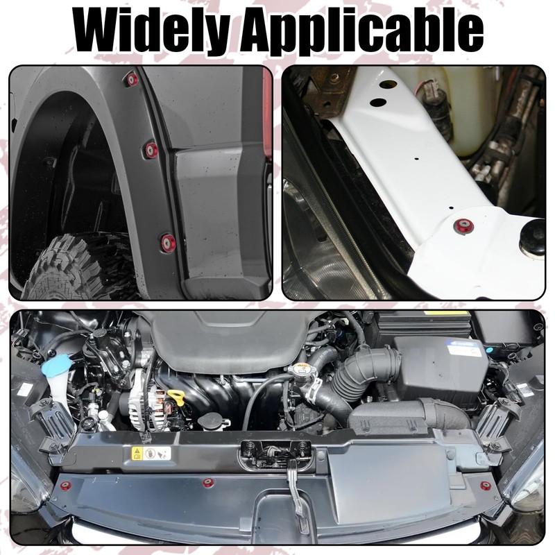 40 PCS Engine Dress Up Kit, CNC Finishing Fender Bumper