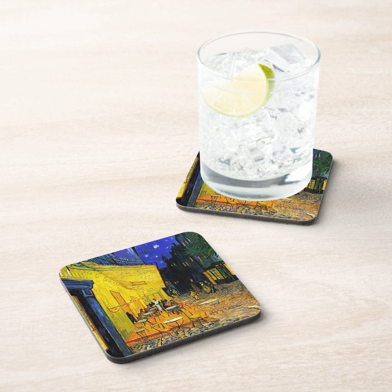 Cork Coasters - Van Gogh Terrasse du Café Le Soir