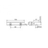 Square Glass Holder 100 x 27 mm for 6-10 mm