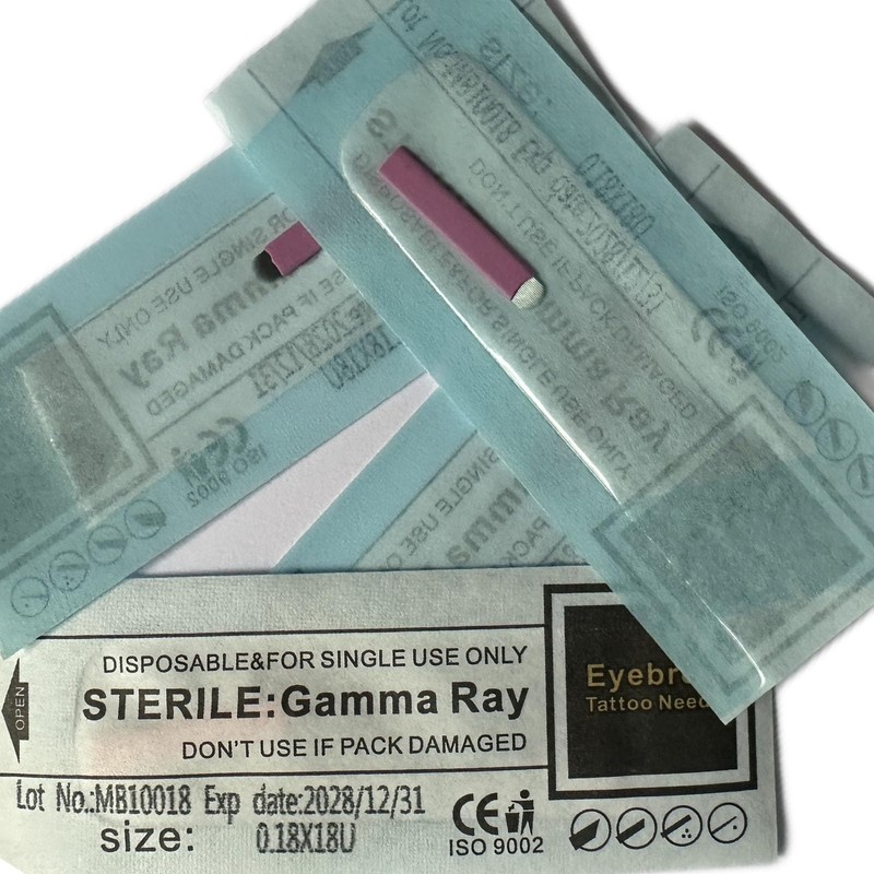 30pcs Pink Microblading Blades U18 Nano 0.18mm Microblading Nano Agujas