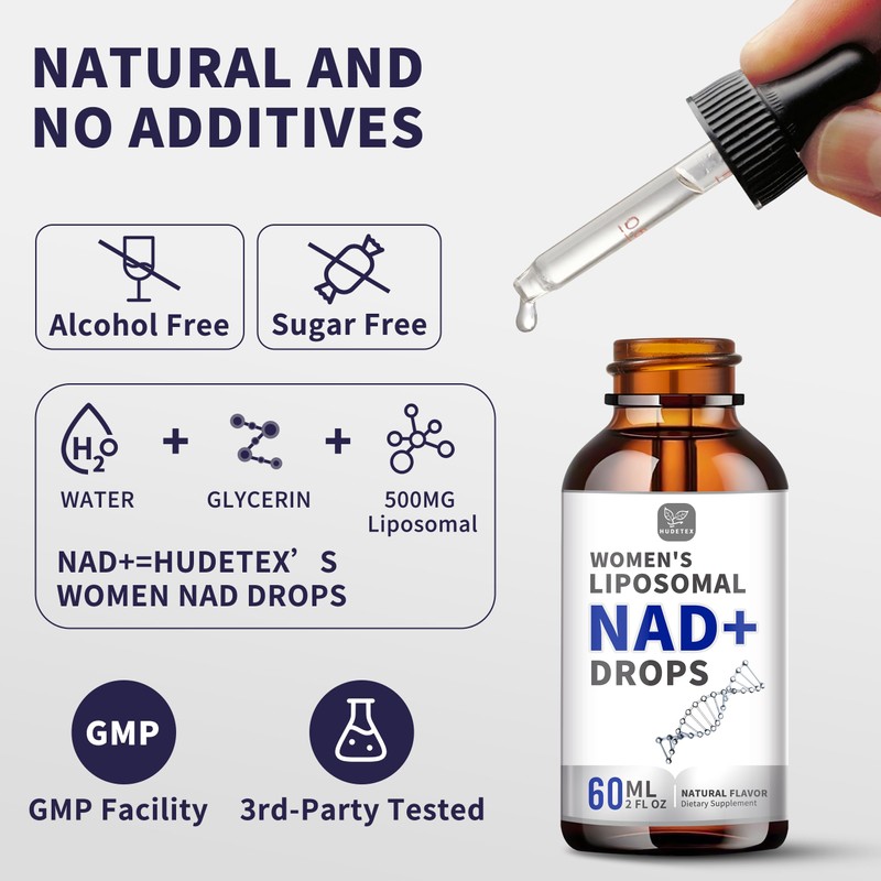 Women's NAD Liquid Supplement, Pure 500mg Liposomal NAD - Cell