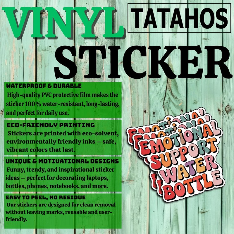 (3Pcs) Emotional Support Water Bottle Stickers Funny Sarcastic Quote Humor