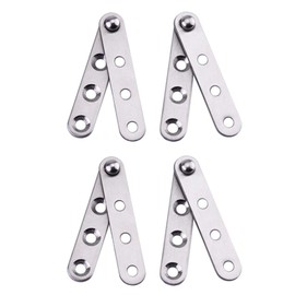 4 Piece Stainless Steel 360 Degree Rotating Concealed Hinges, Door Pivot Hinges Stainless Steel Drawer Window Door Fittings for Door Cabinets Cabinet (Small)