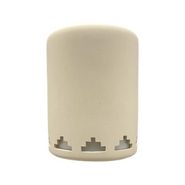 Light Styles of Santa Fe Wall Sconce, Tier Step (Beige) Indoor/Outdoor Ceramic Cylinder Porch Light, Indoor/Outdoor Wall Sconce for Wall Lighting and Exterior Décor Lamp,(100 Watt, 9.25" H x 7.25")