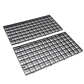 ALEGI Aquarium Plastic Grid Divider Tray Egg Crate,Grid Isolate Board Divider Fish Tank Bottom Black Filter Tray (Black 2 Pcs S)
