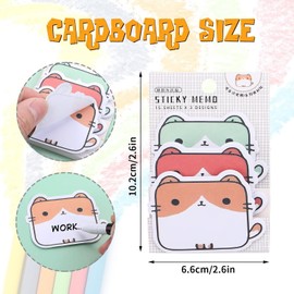 Cute Sticky Notes, 6 Pack Cartoon Sticky Notes Animals Shape Markers Flags Self-Stick Memo Pads Students Home Office Roommates Gifts Tab Supplies 270 Sheets (Series B)