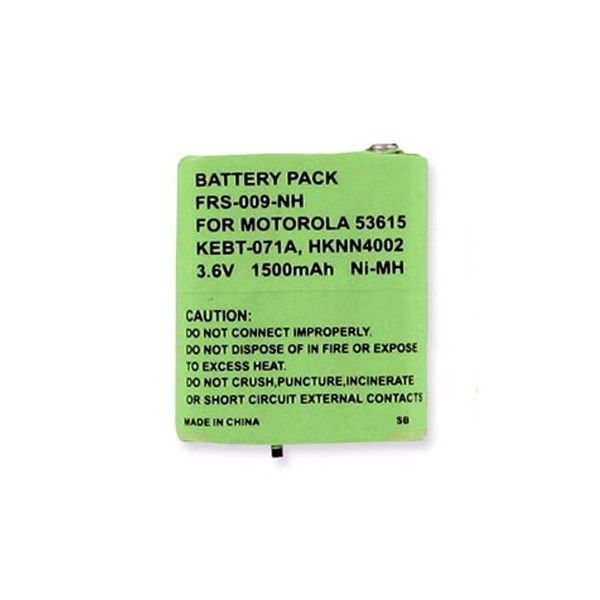 FRS-009-NH Ni-MH Battery - Rechargeable Ultra High Capacity (1500 mAh) - replacement for Motorola 53615 Battery
