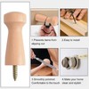 MOROBOR 10pcs Wood Wall Hooks, Decorative Wooden Hooks, Screw-On Solid
