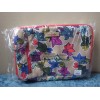 Vera Bradley Large Blush & Brush Case~Falling Flowers Neutral~NWT!!!