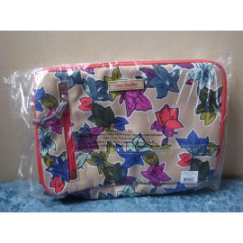 Vera Bradley Large Blush & Brush Case~Falling Flowers Neutral~NWT!!!