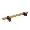Mcredy Cabinet Handles Wood Black Drawer Pulls Knobs 3.78" Hole