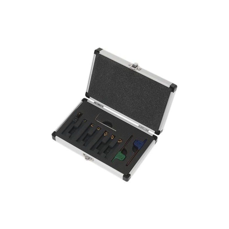 Sealey Sm3025Cs5 Indexable 8Mm Lathe Turning Tool Set 7Pc