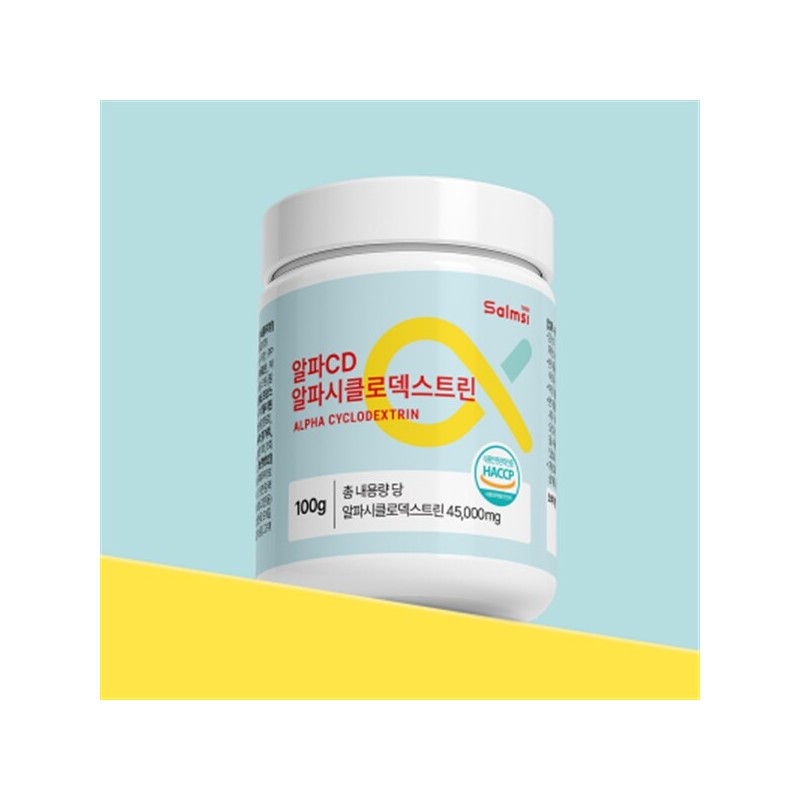 살므시 알파시디 알파CD 알파시클로 덱스트린 고순도 분말 100g 1통 Salmu-si
